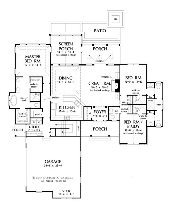 Home Plan - Craftsman Floor Plan - Main Floor Plan #929-1057