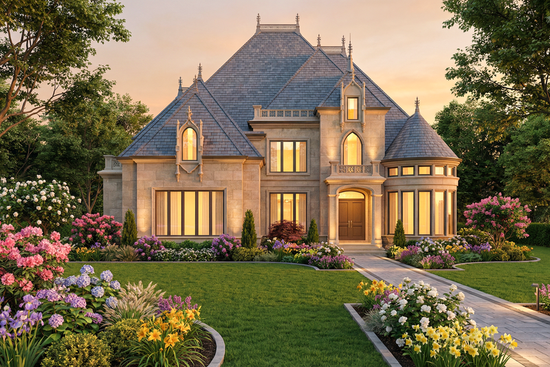 Dream House Plan - Exterior - Front Elevation 6 for European House Plan #119-323 - 4 bed, 3.5 bath
