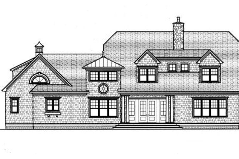 Dream House Plan - Exterior - Rear Elevation for Traditional House Plan #413-830 - 4 bed, 5 bath