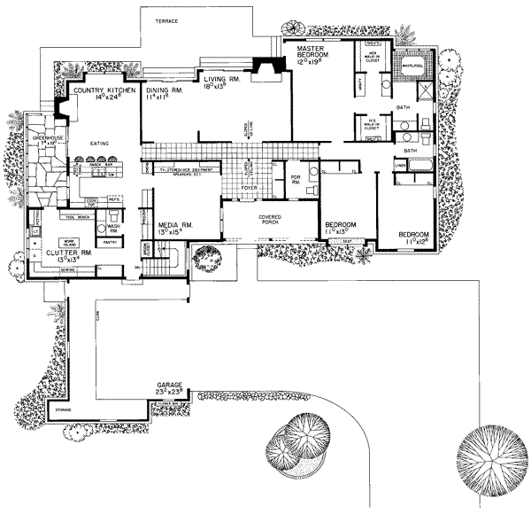 Dream House Plan - Traditional Floor Plan - Main Floor Plan #72-159