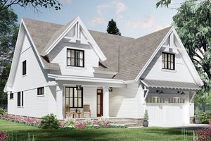 Exterior - Front Elevation 4 for Farmhouse House Plan #51-1172 - 3 bed, 3 bath