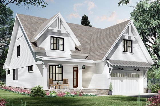 Exterior - Front Elevation 4 for Farmhouse House Plan #51-1172 - 3 bed, 3 bath