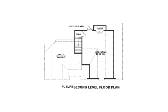 Floor Plan - Upper Floor for Traditional House Plan #81-505 - 3 bed, 2 bath