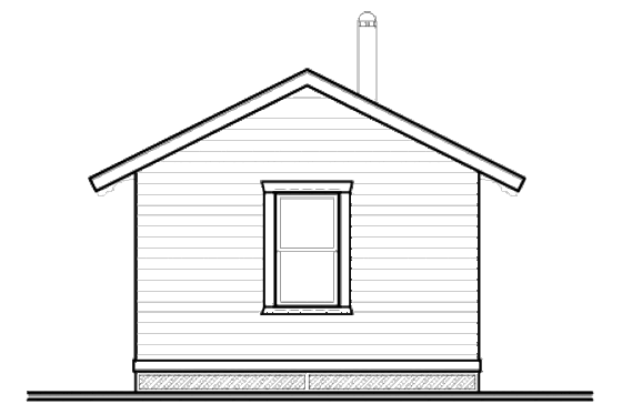 Exterior - Rear Elevation for Cottage House Plan #23-2288 - 1 bed, 1 bath