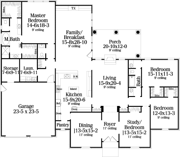 Home Plan - European Floor Plan - Main Floor Plan #406-135