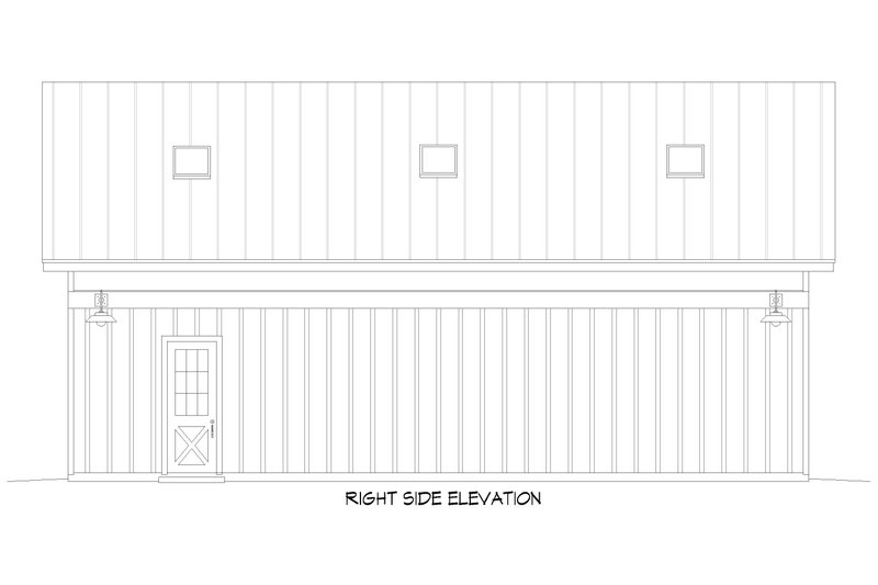 Home Plan - Exterior - Other Elevation 1 for Country House Plan #932-616, 0.5 bath