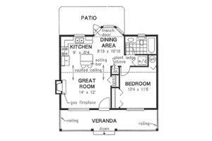 Cottage style home, bungalow style, main level floor plan