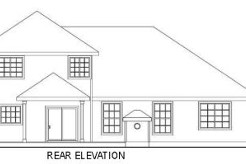 Home Plan - Exterior - Rear Elevation for Traditional House Plan #124-584 - 3 bed, 2.5 bath
