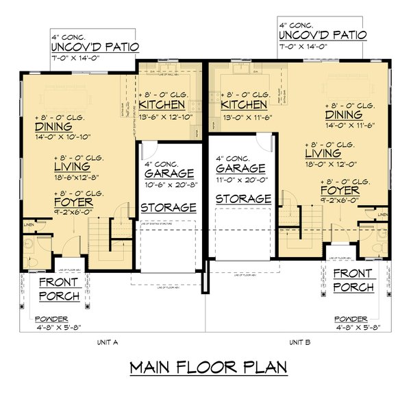 Contemporary Floor Plan - Main Floor Plan #1066-292