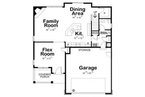 Floor Plan - Main Floor for Traditional House Plan #20-2196 - 4 bed, 3 bath
