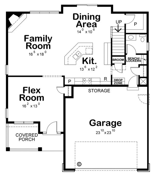 Home Plan - Traditional Floor Plan - Main Floor Plan #20-2196