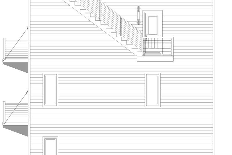 House Blueprint - Exterior - Other Elevation 1 for Contemporary House Plan #932-1455 - 2 bed, 2.5 bath