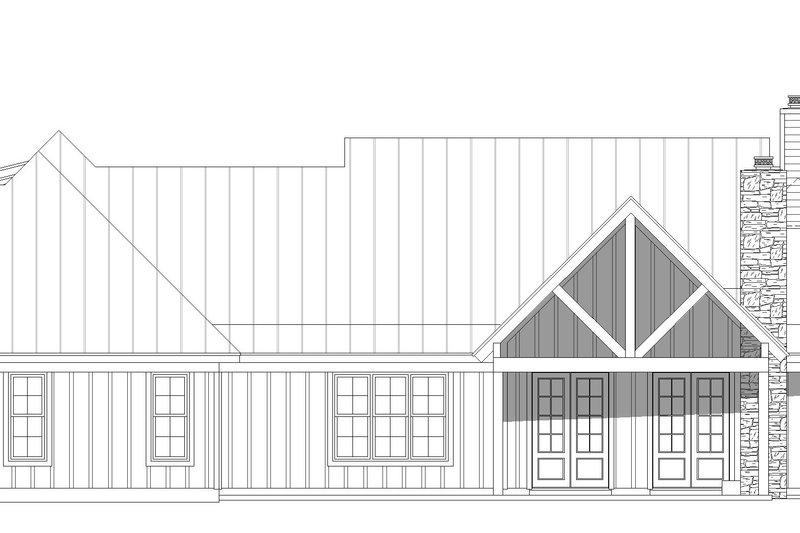Home Plan - Exterior - Rear Elevation 1 for Farmhouse House Plan #932-638 - 2 bed, 4 bath