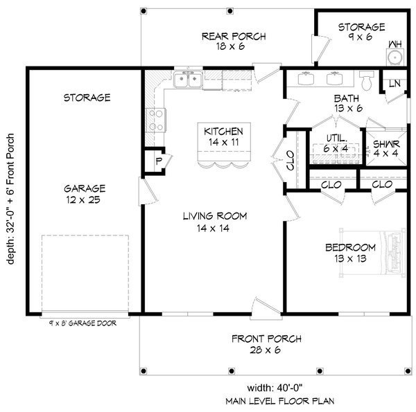 Dream House Plan - Country Floor Plan - Main Floor Plan #932-1300