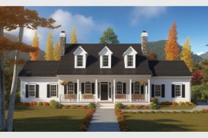 Farmhouse Exterior - Front Elevation Plan #3-340