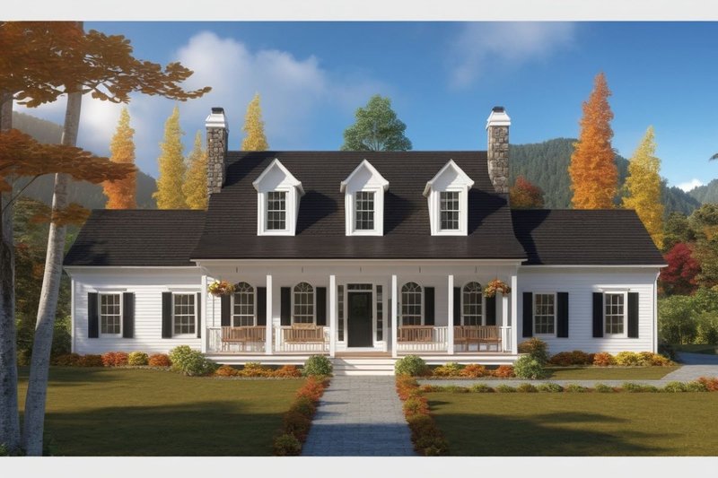 Farmhouse Style House Plan - 3 Beds 2.5 Baths 2301 Sq/Ft Plan #3-340