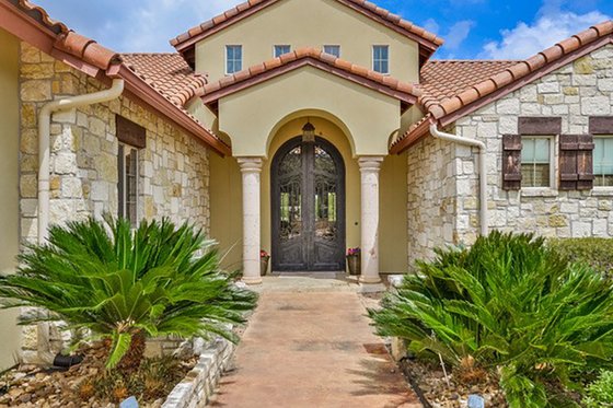 Exterior - Front Elevation 4 for Mediterranean House Plan #80-199 - 4 bed, 5 bath