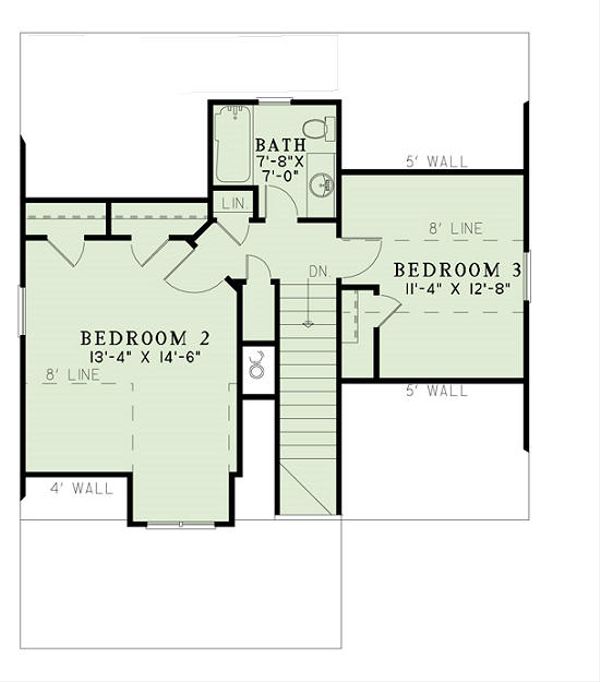 Home Plan - Cottage Floor Plan - Upper Floor Plan #17-2451