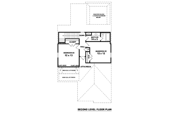 Floor Plan - Upper Floor for Traditional House Plan #81-13617 - 3 bed, 2.5 bath