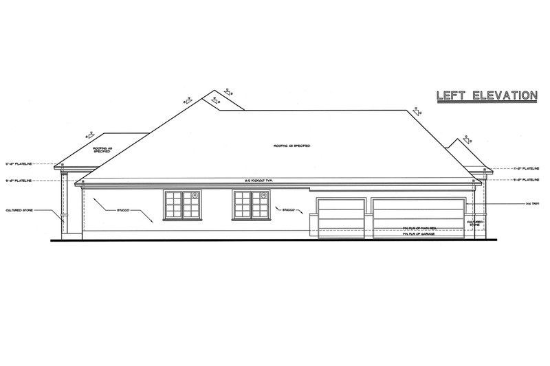 Home Plan - Exterior - Other Elevation for European House Plan #20-981 - 4 bed, 3 bath