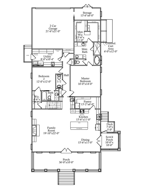 Traditional Floor Plan - Main Floor Plan #69-425