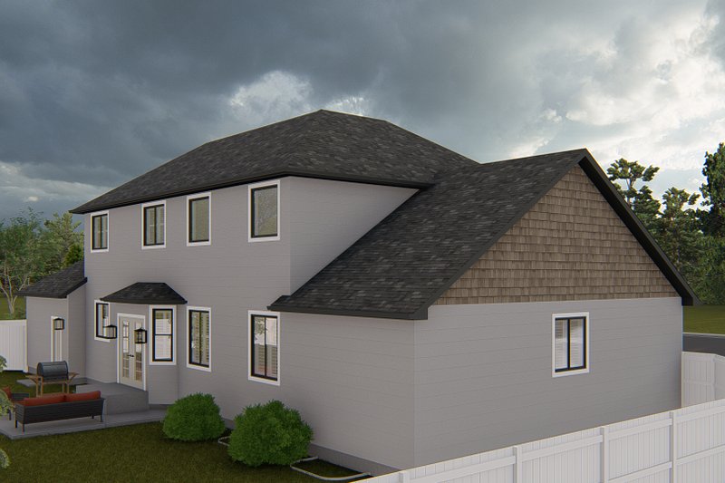 Home Plan - Exterior - Rear Elevation 1 for Craftsman House Plan #1060-134 - 4 bed, 2.5 bath