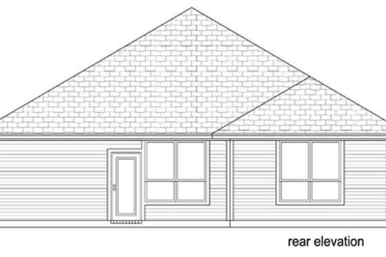 Exterior - Rear Elevation for Traditional House Plan #84-551 - 3 bed, 2 bath