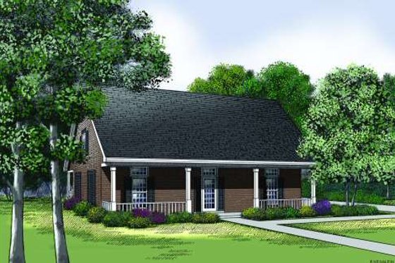 Exterior - Front Elevation for Traditional House Plan #45-303 - 3 bed, 2 bath