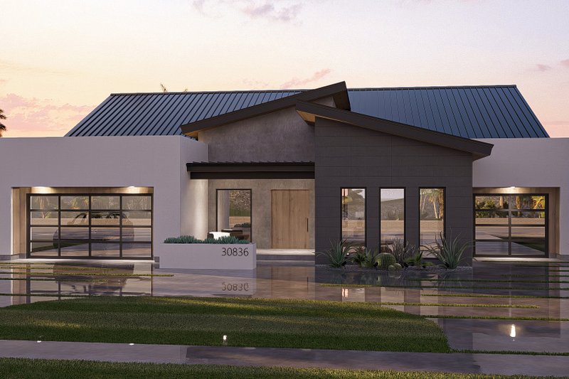 House Plan Design - Exterior - Front Elevation 3 for Modern House Plan #455-705 - 3 bed, 2.5 bath
