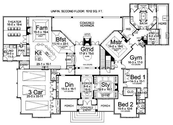 House Plan Design - European Floor Plan - Main Floor Plan #119-350