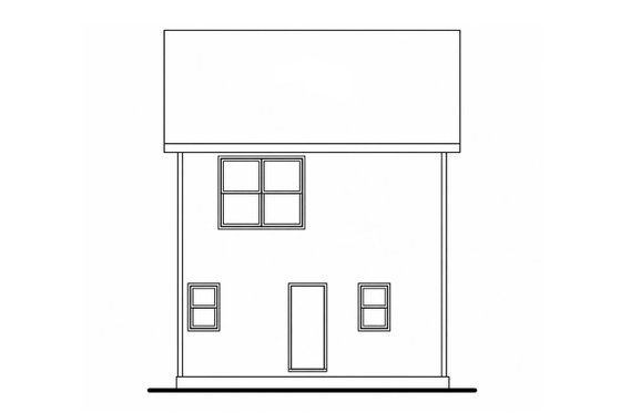 Exterior - Rear Elevation 1 for Farmhouse House Plan #20-2626 - 3 bed, 2.5 bath