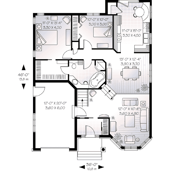 Dream House Plan - European Floor Plan - Main Floor Plan #23-571