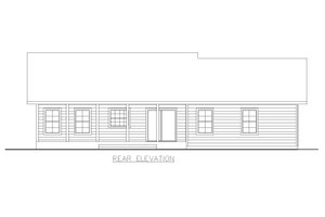 Exterior - Rear Elevation for Bungalow House Plan #117-802 - 3 bed, 2 bath