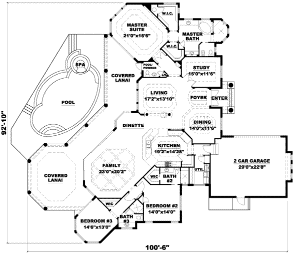 European Floor Plan - Main Floor Plan #27-321