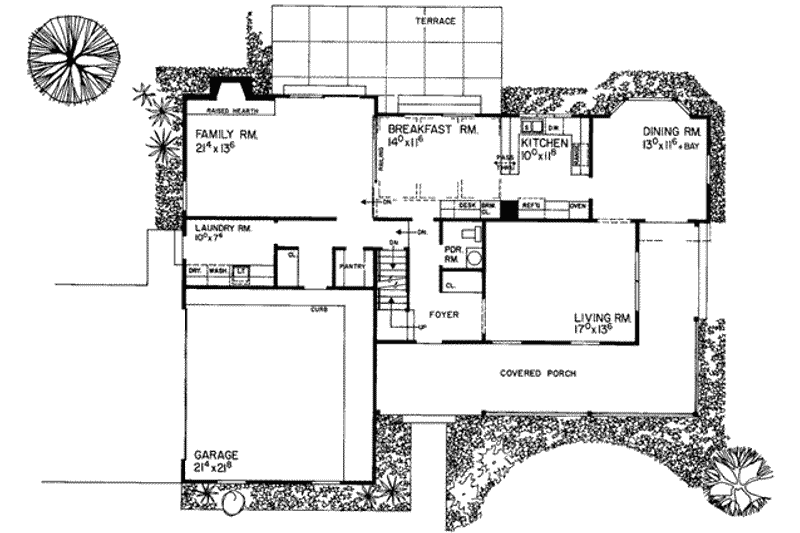 Home Plan - Floor Plan - Main Floor for Farmhouse House Plan #72-144 - 4 bed, 2.5 bath