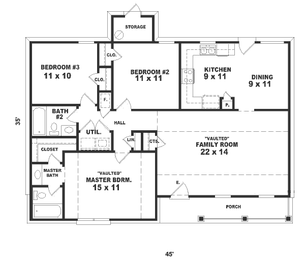 Traditional Floor Plan - Main Floor Plan #81-176