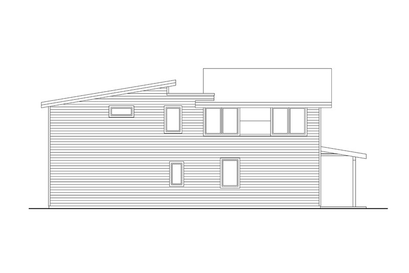 Dream House Plan - Exterior - Rear Elevation for Modern House Plan #124-1347 - 3 bed, 2.5 bath