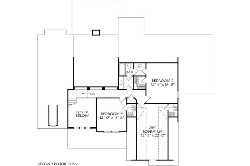 House Blueprint - Floor Plan - Upper Floor for Traditional House Plan #927-1039 - 4 bed, 3 bath