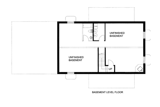 Floor Plan - Lower Floor for Traditional House Plan #117-798 - 2 bed, 2 bath