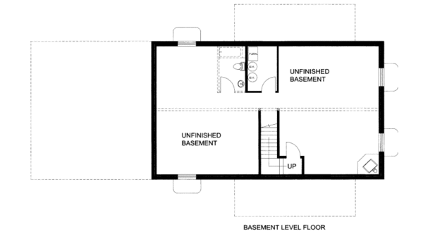 Traditional Floor Plan - Lower Floor Plan #117-798