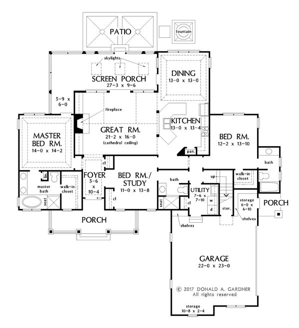 Home Plan - Craftsman Floor Plan - Main Floor Plan #929-1058