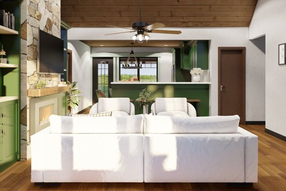 Interior - Family Room 2 for Craftsman House Plan #17-2259 - 3 bed, 1.5 bath
