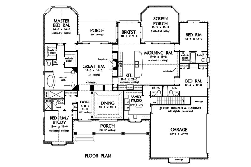 Home Plan - Floor Plan - Main Floor for Traditional House Plan #929-778 - 4 bed, 4.5 bath