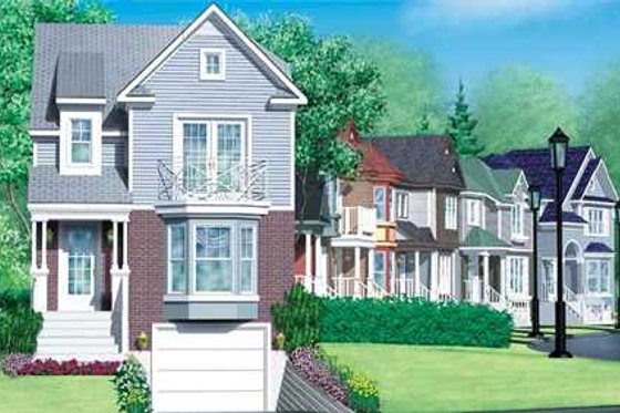Exterior - Front Elevation for Traditional House Plan #25-4244 - 3 bed, 1.5 bath