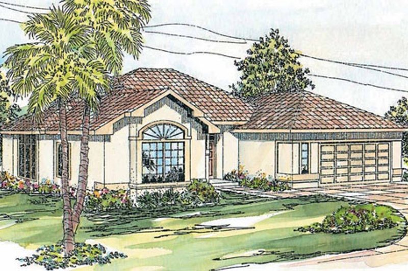Home Plan - Mediterranean Exterior - Front Elevation Plan #124-253