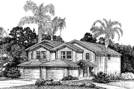 Exterior - Front Elevation for Traditional House Plan #303-127 - 3 bed, 2.5 bath