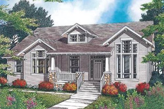 Exterior - Front Elevation 3 for Craftsman House Plan #48-532 - 3 bed, 2 bath
