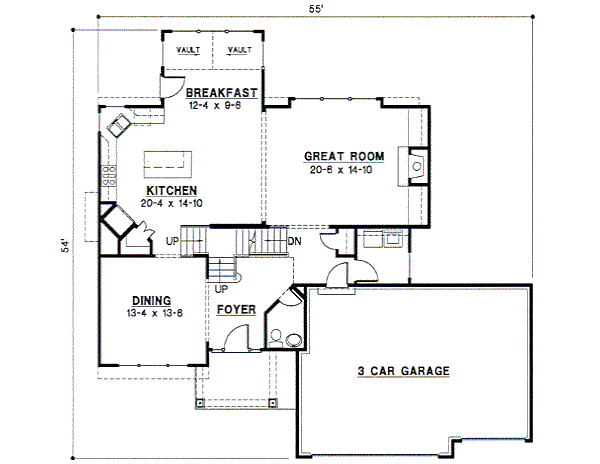 European Floor Plan - Main Floor Plan #67-260