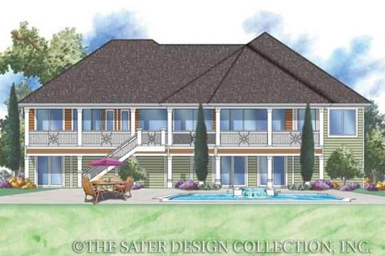 Exterior - Front Elevation 3 for Country House Plan #930-174 - 3 bed, 3.5 bath