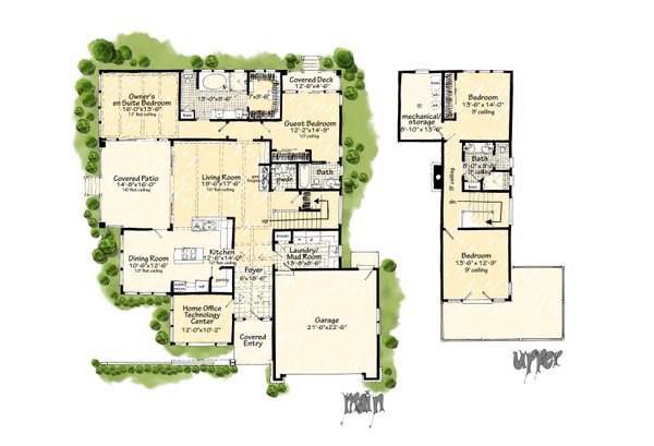 Architectural House Design - Contemporary Floor Plan - Other Floor Plan #942-64
